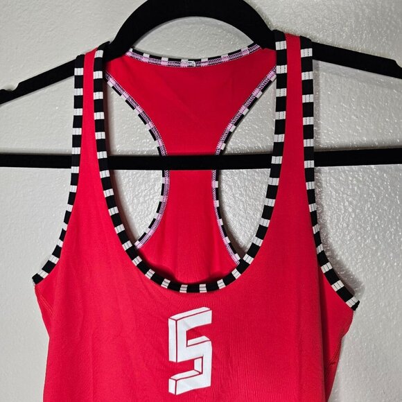 Lululemon Size 2 Red Seawheeze Cool Racerback Tank Top Luxtreme 2014 - Picture 2 of 5